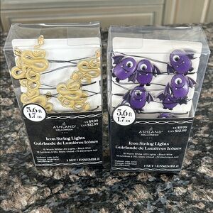 ASHLAND ICON HALLOWEEN STRING LIGHTS 5.6 FT LOT OF 2 NWT